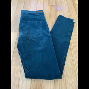 Pilcro Womens 26 Corduroy Jeans Teal Green Serif Skinny Stretch